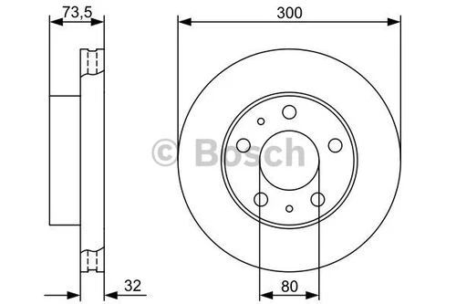 Bosch 0986479315  Ön Fren Disk Aynası Jumper Iıı Boxer Iıı Ducato Iıı 20q Çap 300 Kalınlık 32 06- 51740249 ürün görseli 1