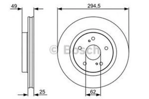 Bosch 0986479559  Ön Fren Diski Havalı Grand Vitara 1.6 2.0 1.9ddıs 04 05 5521165j01 ürün görseli 1