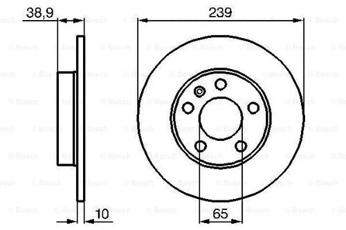 Bosch 0986478894  Fren Diski Arka 239 10-8mm 1h0615601 ürün görseli 1