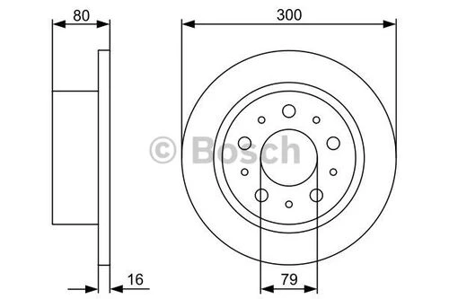 Bosch 0986479317  Arka Fren Disk Aynası Ducato Iıı Boxer Iıı Jumper Iıı 2.2hdı 100bg 120bg 3.0hdı 160 Çap 300mm Kalınlık 16mm 20q 16 Jant 51740250 ürün görseli 1