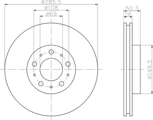 Bosch 0986479210  Ön Fren Disk Aynası Havalı Volvo S60 00-10 S80 98-06 Xc70 00-07 V70 Iı 99-06 31262706 ürün görseli 1