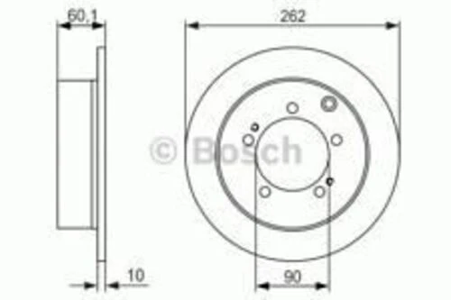 Bosch 0986479603  Arka Fren Diski Eklipse 95-99 Lancer 03 Outlander 03-06 Space Runner 99-02 262x10x5dl Mb928716 ürün görseli 1