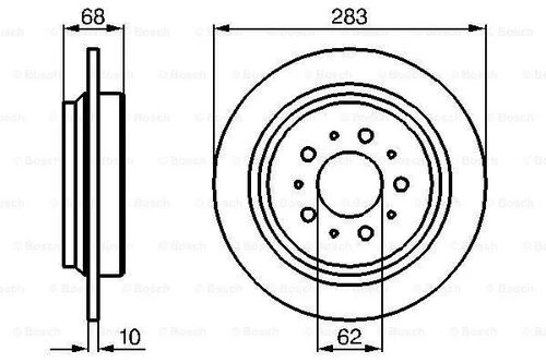 Bosch 0986478445  Fren Diski Arka 283 10-8mm ürün görseli 1