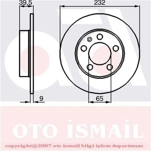 Bosch 0986478868  Arka Fren Diski Golf Iv 1.8 1.9tdı 97-bora 98-octavia 1.8 20v 1.9 Tdı 96-fabia 1.4 1.9tdı 2.1 1j0615601n ürün görseli 1
