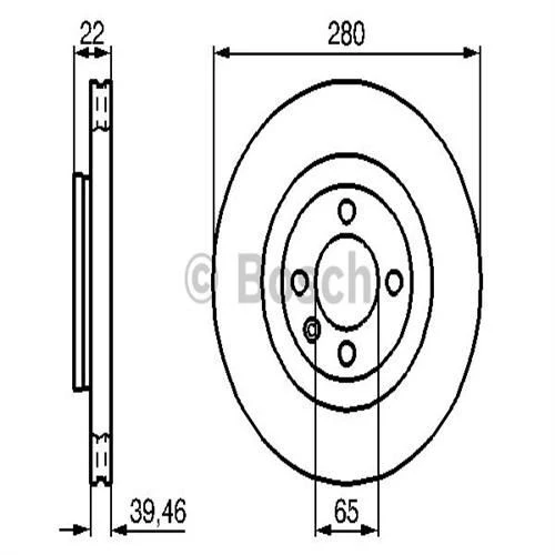 Bosch 0986478508  Ön Fren Diski Havalı Corrado 1.8 88-93 Golf Iı 1.8gtı 89-passat 1.8 88-92 535615301 ürün görseli 1