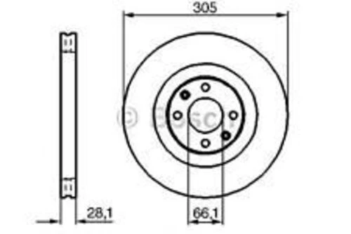 Bosch 0986479024  Ön Fren Disk Aynası P406 Coupe 2.2hdı Fap 3.0 V6 3.0 V6 24v 97 04 Ölçü 305 28 26mm Hava Soğutmalı 4249.g8 ürün görseli 1