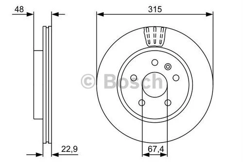 Bosch 0986479514  Arka Fren Diski Havalı Insignia Sport Tourer 1.6 1.6t 1.8 2.0cdtı 07 08- 13501303 ürün görseli 1