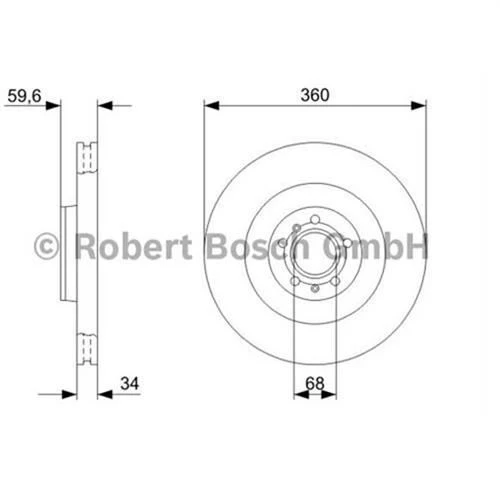 Bosch 0986479302  Ön Fren Diski Audi A6 A8 Phaeton 98-15 4e0615301p ürün görseli 1