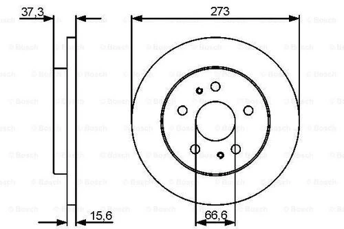 Bosch 0986479432  Fren Diski Ön 273 16-14mm 4351287402 ürün görseli 1