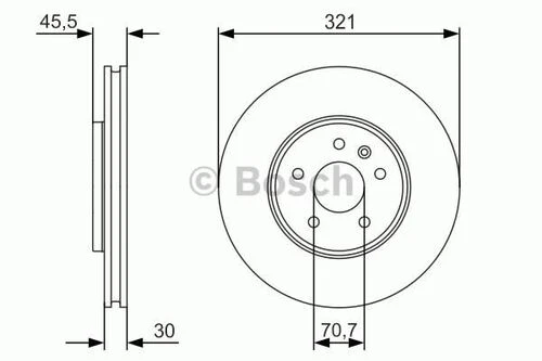 Bosch 0986479667 FREN DİSKİ ÖN ASTRA J 09- ZAFIRA C 11- CASCADA 13- HAVALI 321mm ürün görseli 1