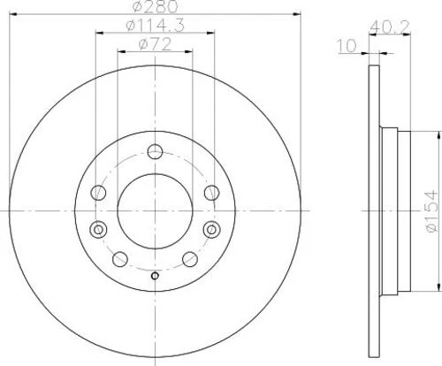 Bosch 0986479131  Fren Diski Arka Düz Mazda 6 03-08 Premacy 00-05 280x5 Gf3y26251 ürün görseli 1