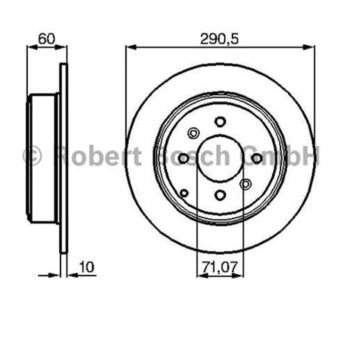 Bosch 0986478877  Arka Fren Disk Aynası P406 1.6 1.8 16v 1.9 1.9td 2.0 16v 2.0t 2.1td 95-coupe 2.0 Coupe 3.0 V6 97-ölçü Çap 280 Kalınlık 10x4dl 4246.t6 ürün görseli 1