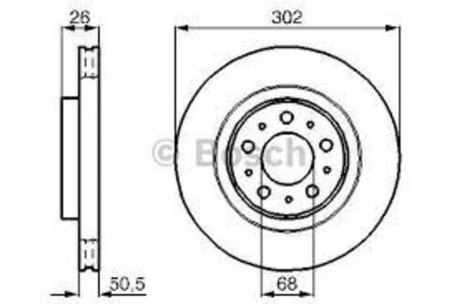 Bosch 0986478454  Ön Fren Disk Aynası Havalı Volvo S70 96-v70 C70 98-850 91- 31262095 ürün görseli 1