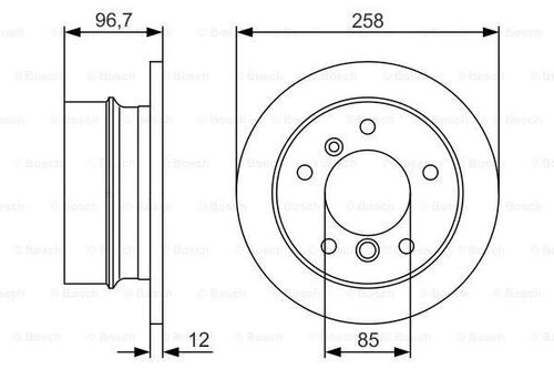Bosch 0986478863  Fren Diski Arka Mercedes W463 B901 B904 Volkswagen Lt 28-35-46 2d0615601 ürün görseli 1