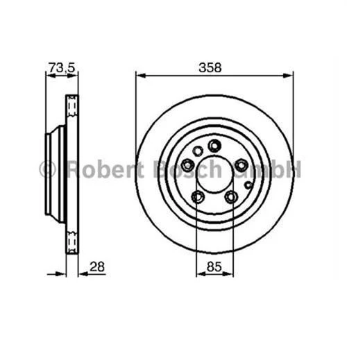 Bosch 0986479259  Fren Diski Arka Havalı Q7 3.0 Tdı 06-15 Touareg 05-10 Cayenne 3.0 3.6 4.2 4.8 03- 7l8615601a ürün görseli 1