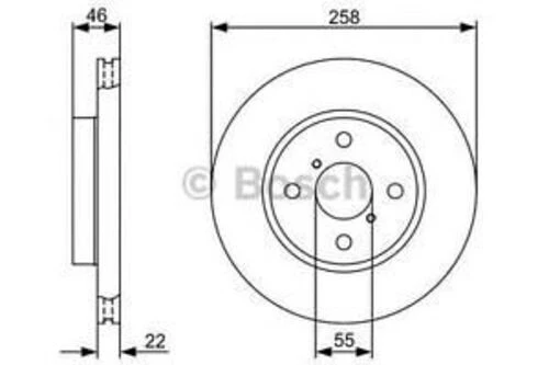 Bosch 0986479363  Ön Fren Diski Aynası Havalı Toyota Yaris 1.33 Vvtı 2010-yaris 1.4 D4d 2005-258x4 435120d060 ürün görseli 1