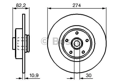 Bosch 0986479273  Arka Fren Diski Diski Laguna Iı 1.6 1.8 1.9 2.0 Scenic Iı 2.0dcı Poryalı 7701713008 ürün görseli 1
