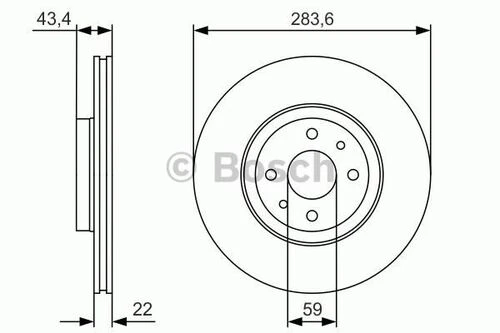 Bosch 0986478810  Ön Fren Diski Havalı Bravo 2.0 20v 95 97 82451746 ürün görseli 1