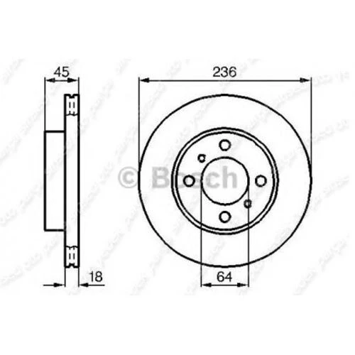 Bosch 0986478572  Ön Fren Diski Havalı Mitsubishi Carisma 1.6 96-00 Colt Lancer 92-03 Proton Persona 96-00 236x4 402061kc1b ürün görseli 1