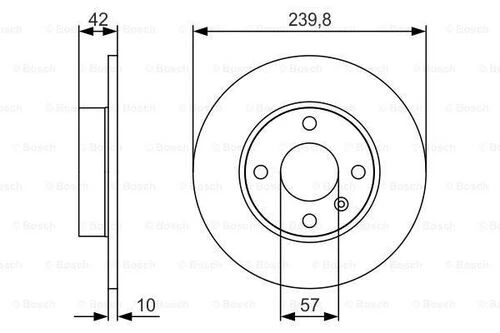 Bosch 0986479S52 0 Arka Fren Diski 4 Bijon Astra G Zafira A Meriva A Astra H 569108 ürün görseli 1