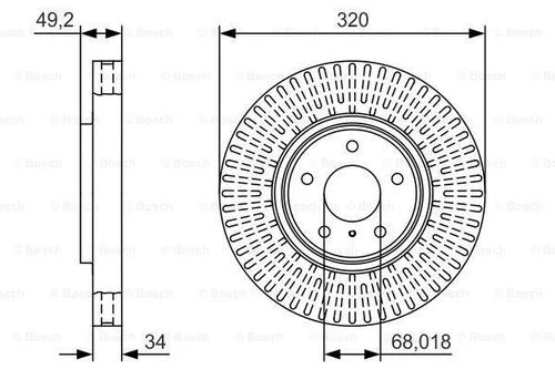 Bosch 0986479T32 0 Ön Fren Disk Aynası Infiniti Q60 G37 G35 Q69 40206cl70b ürün görseli 1