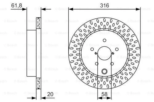 Bosch 0986479V05 0 Fren Diski 26700fg010 ürün görseli 1