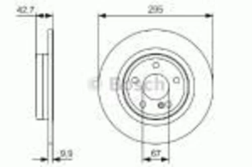 Bosch 0986479A04 0 Fren Diski Arka X156 13-w176 12-18 W246 13-18 C117 13-17 2464230112 ürün görseli 1
