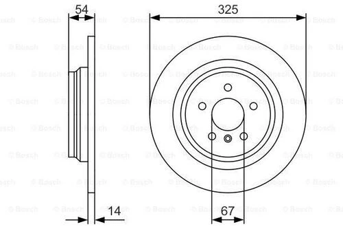 Bosch 0986479D10 0 Fren Diski Arka Ml-serisi W166 11-15 Gle-serisi C292 15-18 A1664230012 ürün görseli 1