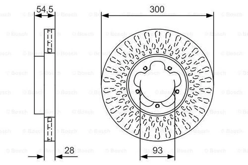 Bosch 0986479B11 0 Ön Fren Disk Ayna Transit V347 2.2tdcı 2.4tdcı 3.2tdcı 06 Arkadan İtişli Ölçü 300x28 6c161125aa ürün görseli 1