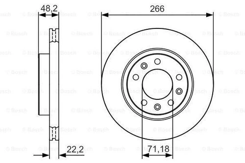 Bosch 0986479C34 0 Ön Fren Diski 308 Iı 13-308 Sw Iı 14-266m 1610704680 ürün görseli 1