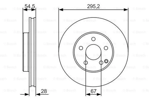 Bosch 0986479S07 0 Fren Diski Ön E-serisi W211 02-08 S211 03-08 2114210812 ürün görseli 1