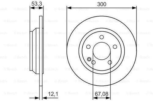 Bosch 0986479D12 0 Fren Diski Arka V-class W447 14-vito W447 14- 4474230412 ürün görseli 1