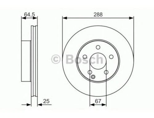 Bosch 0986479S83 0 Fren Diski Ön C-serisi W204 07-14 S204 07-14 C204 11- A0004211912 ürün görseli 1