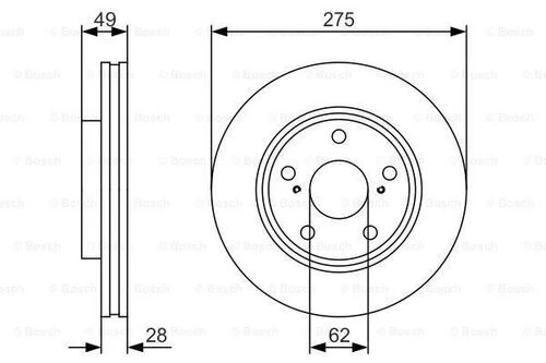 Bosch 0986479R58 0 Fren Diski Önjapön Camry V1 3.0 V6 92-95 4351233060 ürün görseli 1