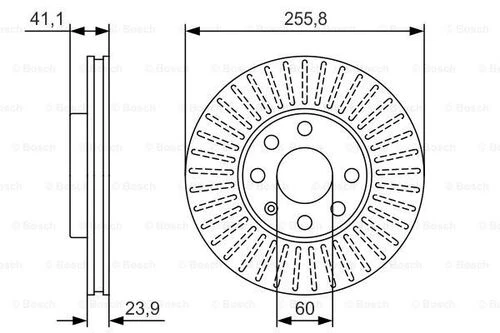 Bosch 0986479R76 FREN DİSKİ ÖN ASTRA G 98- HAVALI 256mm ürün görseli 1