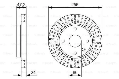 Bosch 0986479A54 0 Ön Fren Disk Aynası Chevrolet Aveo T300 1.2ı 13500482 ürün görseli 1