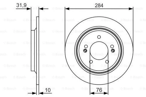 Bosch 0986479V09 0 Fren Disk Arka Kia Soul 14-optima 1.7 2.0 12-hyundai Ionxq 16- 58411g2700 ürün görseli 1
