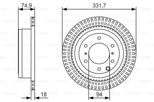 Bosch 0986479T90 0 Fren Diski 4615a037 ürün görseli 1