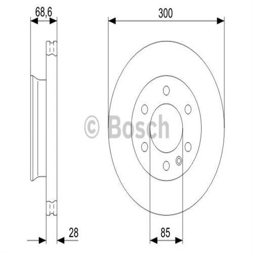 Bosch 0986479R78 0 Fren Diski Ön Sprinter 906 06-18 907 910 18-crafter 30-35 06-15 2e0615301 ürün görseli 1