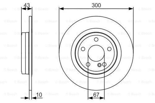 Bosch 0986479A38 0 Fren Diski Arka Mercedes Slk-serisi R172 11 A0004231612 ürün görseli 1