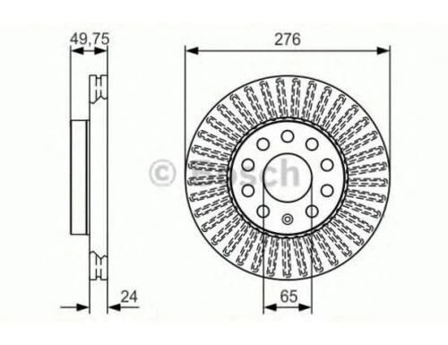 Bosch 0986479C47 0 Ön Fren Diski Golf Vıı 13-leon A3 13-16 Octavia 13- 5q0615301a ürün görseli 1