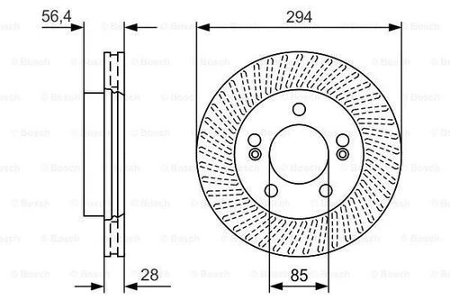 Bosch 0986479D32 0 Fren Diski Ön 294 28-26mm Hava Kanallı 4144109110 ürün görseli 1