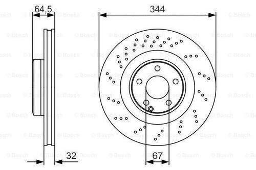 Bosch 0986479A17 0 Fren Diski Ön W212 11-15 S212 12-16 R172 11- A0004211612 ürün görseli 1