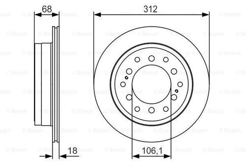 Bosch 0986479S36 0 Fren Diski Arka 4243160200 ürün görseli 1