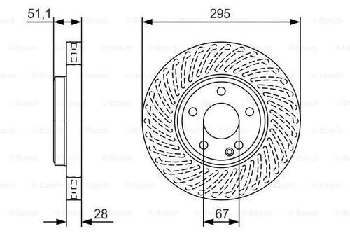 Bosch 0986479A58 0 Fren Diski Ön X117 15-19 C117 13-19 W176 12-18 W246 13-18 X156 13- 2464212412 ürün görseli 1