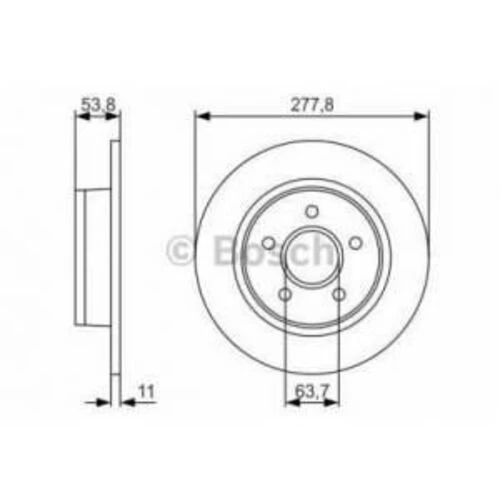 Bosch 0986479S51 0 Arka Fren Disk Aynası Connect 1.8tdcı 02-13 Abs'li 2t142a315bc ürün görseli 1