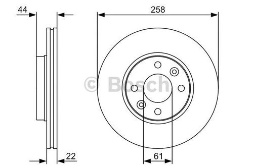Bosch 0986479S90 0 Ön Fren Diski Diski Captur Clio Iv Kangoo Iıı Zoe Citan Dokker Lodgy 1.2 1.4 1.5 1.6 4 Bijon 258mm 7701210081 ürün görseli 1