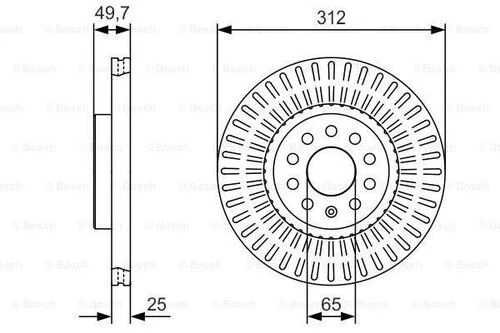 Bosch 0986479C29 0 Fren Diski 1k0615301aa ürün görseli 1