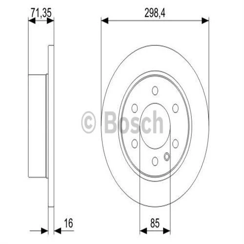 Bosch 0986479S05 0 Arka Fren Diski Crafter 3t 5t 2.5tdı 04 06-sprinter 06 06- 2e0615601a ürün görseli 1