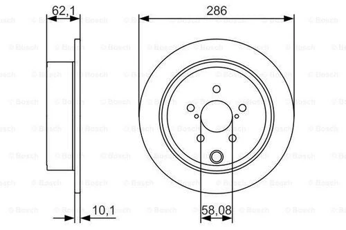 Bosch 0986479A10 0 Fren Diski Arka 286.0 10.0-8.5mm 26700fg000 ürün görseli 1